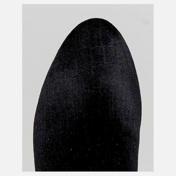 NWOB Aldo Tenesha Black Velvet Textured Over the Knee Boot - Picture 3 of 5